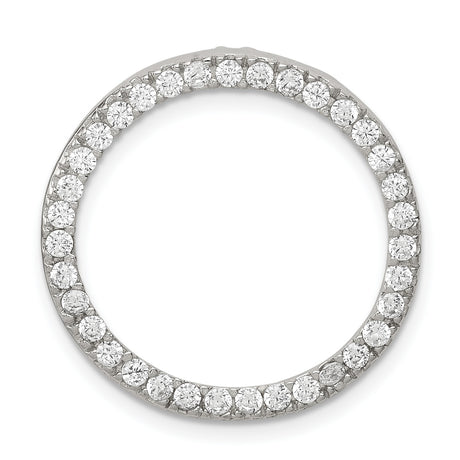 Sterling Silver Eternity Ring with Round Cut Cubic Zirconia, Classic Romantic Band