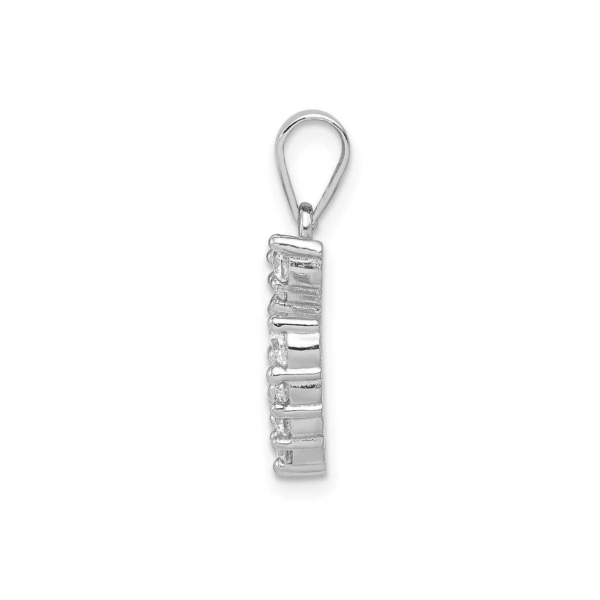 Sterling Silver Horseshoe Pendant with Cubic Zirconia, Western Lucky Talisman Style for Women