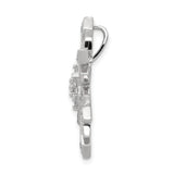 Sterling Silver Snowflake Pendant with Cubic Zirconia, Winter Holiday Jewelry for Women