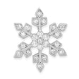 Sterling Silver Snowflake Pendant with Cubic Zirconia, Winter Holiday Jewelry for Women