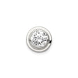 Sterling Silver Pendant with Cubic Zirconia, Bezel Set Round Cut, Minimalist Design