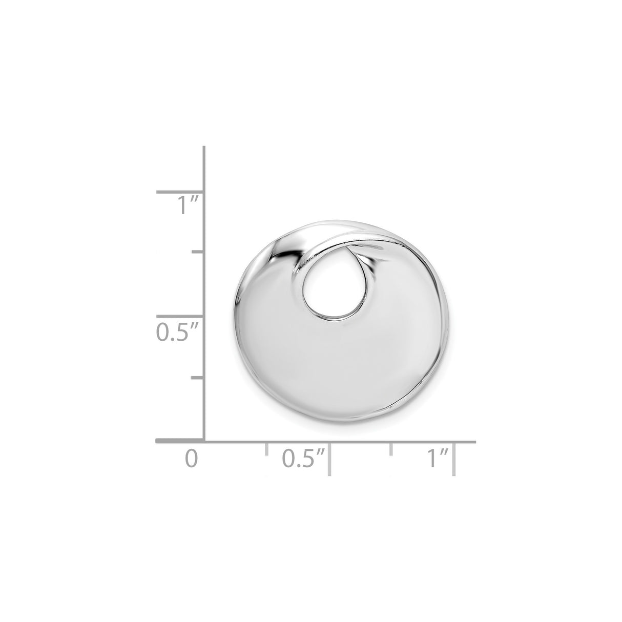 Sterling Silver Swirl Pendant with Modern Circular Design, Symbolizing Unity and Harmony