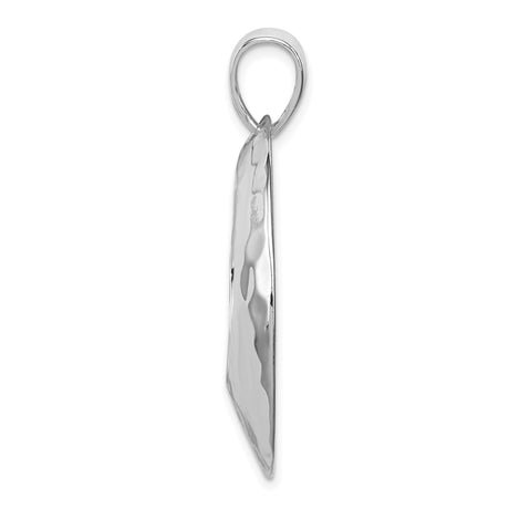 Sterling Silver Open Circle Pendant with Hammered Texture, Minimalist Modern Jewelry for Women