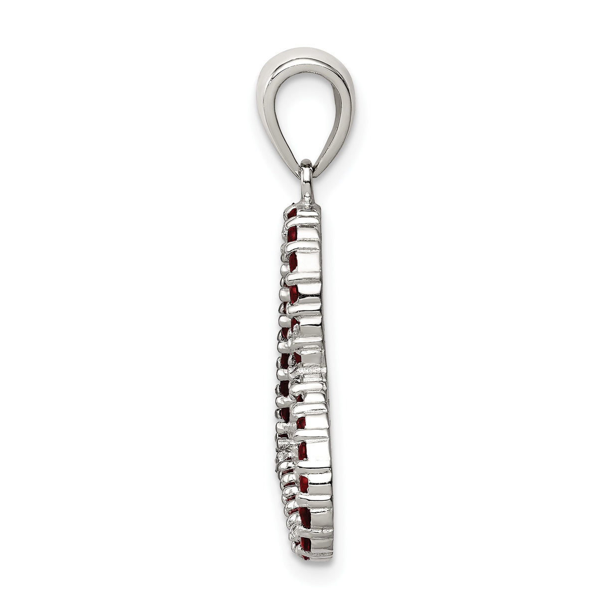 Sterling Silver Heart Pendant with Cubic Zirconia, Open Heart Design, Romantic Charm for Women