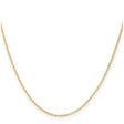 925 White Gold 1 mm Curb Chain Necklace, Polished