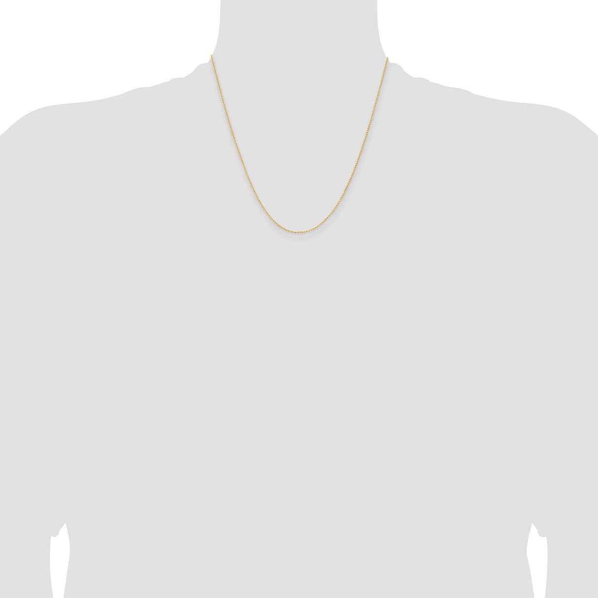 925 White Gold 1 mm Curb Chain Necklace, Polished detail view