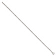 925 White Gold 2 mm Polished Chain Bracelet, Solid