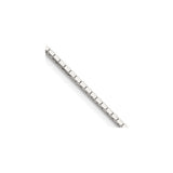 925 White Gold 1 mm Box Chain Necklace, Polished alternate angle