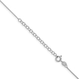 925 White Gold 0.6 mm Box Chain Necklace, Polished detail view