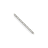 925 White Gold 1.2 mm Box Chain Necklace, Polished detail view
