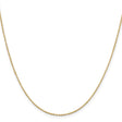 925 Yellow Gold 1.1 mm Cable Chain Necklace