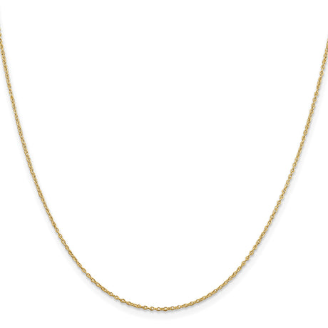 925 Yellow Gold 1.1 mm Cable Chain Necklace