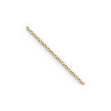 925 Yellow Gold 1.1 mm Cable Chain Necklace detail view
