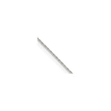 925 White Gold 0.6 mm Box Chain Necklace, Polished detail view
