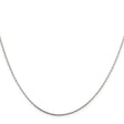 925 White Gold 1 mm Box Chain Necklace, Polished