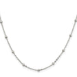 925 White Gold 1.3 mm Polished Chain Necklace, Solid