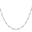 925 White Gold 1.15 mm Polished Chain Necklace, Solid