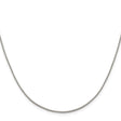 925 White Gold 1.15 mm Curb Chain Necklace, Polished