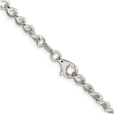 925 White Gold 4.5 mm Curb Chain Necklace, Polished alternate angle