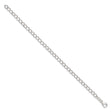 925 White Gold 4.5 mm Curb Chain Bracelet, Polished