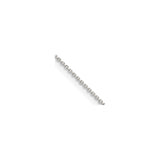 925 White Gold 1 mm Polished Chain Necklace, Solid detail view