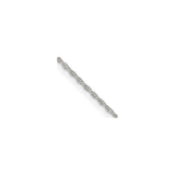 925 White Gold 1.25 mm Rope Chain Necklace, Polished detail view
