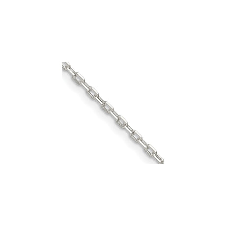 925 White Gold 1.65 mm Polished Chain Necklace, Solid alternate angle