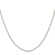 925 White Gold 1.65 mm Polished Chain Necklace