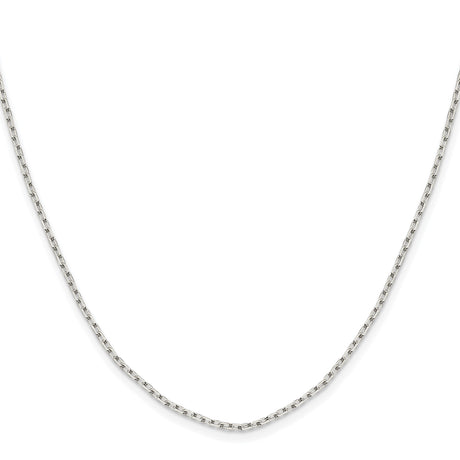 925 White Gold 1.65 mm Polished Chain Necklace