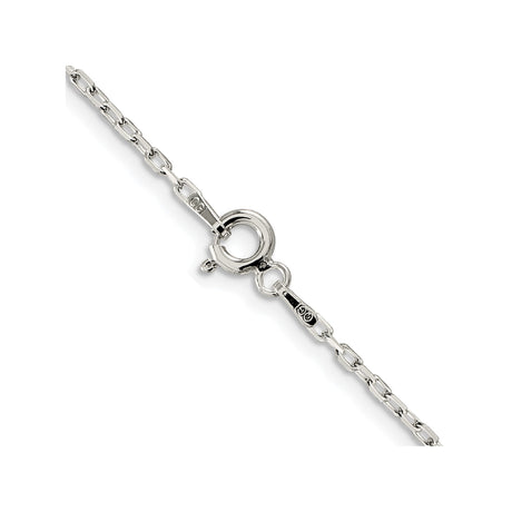 925 White Gold 1.65 mm Polished Chain Necklace alternate angle