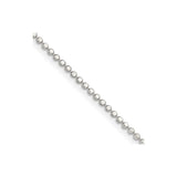 925 White Gold 1.15 mm Polished Chain Necklace, Solid detail view