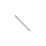 925 White Gold 0.9 mm Polished Chain Necklace, Solid alternate angle