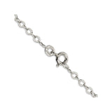 925 White Gold 2.5 mm Polished Chain Necklace, Solid alternate angle