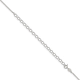925 White Gold 1.4 mm Polished Chain Necklace, Solid detail view