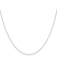 925 White Gold 0.95 mm Polished Chain Necklace, Solid