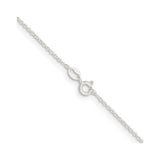 925 White Gold 1.45 mm Polished Chain Necklace, Solid alternate angle