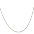 925 White Gold 1.6 mm Polished Chain Necklace, Solid