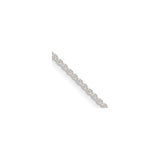 925 White Gold 1.6 mm Polished Chain Necklace, Solid detail view
