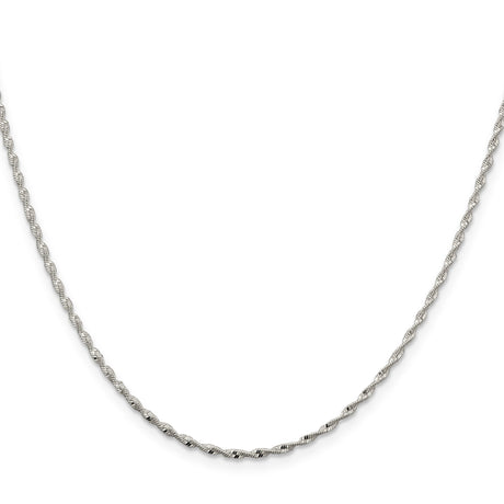 925 White Gold 1.65 mm Herringbone Chain Necklace, Polished