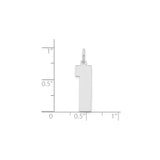 Sterling Silver Number One Pendant, Bold Minimalist Numeral Charm for Men and Women