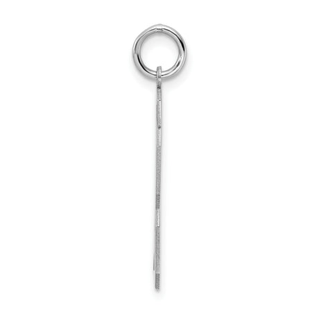 Sterling Silver Number 13 Pendant Charm, Bold Block Font, Sporty Edgy Style, Unisex