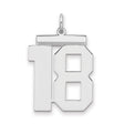 Sterling Silver Pendant with Bold Block Number 18 Design, Milestone Keepsake for Men or Women