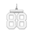 Sterling Silver Number 88 Pendant, Bold Jersey Style Sports Charm for Men and Unisex
