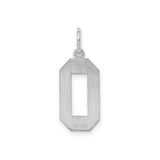 Sterling Silver Letter O Pendant with Open Center, Flat Initial Charm