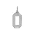 Sterling Silver Letter O Pendant with Open Center, Flat Initial Charm