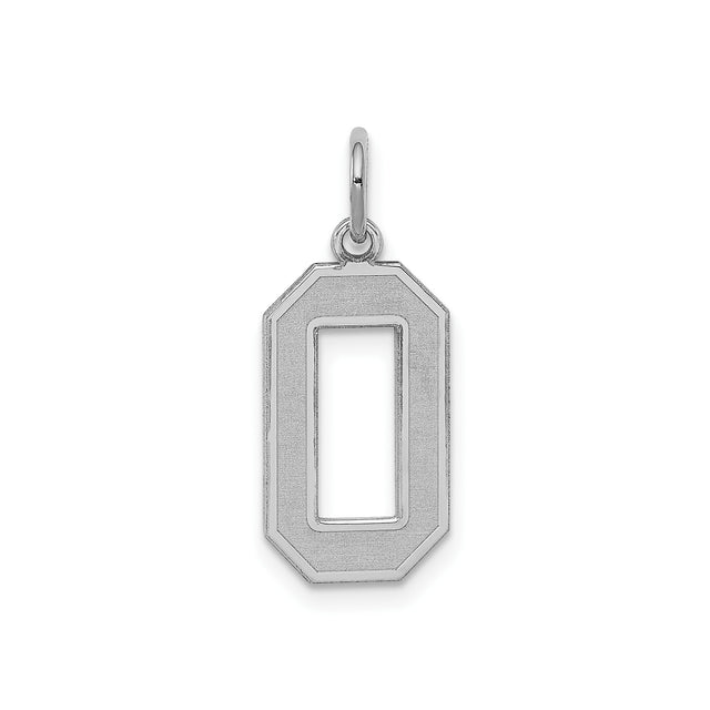 Sterling Silver Letter O Pendant with Open Center, Flat Initial Charm