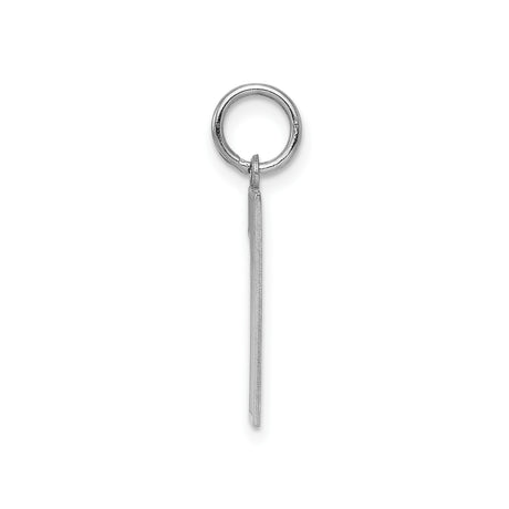 Sterling Silver Number 1 Pendant Charm, Bold Polished Design, Unisex Symbolic Jewelry