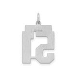 Sterling Silver Number 51 Pendant Charm, Bold Geometric Design for Sports Fans or Milestone Gifts