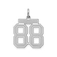 Sterling Silver Number 88 Pendant Charm, Bold Block Style for Sports Fans and Athletes