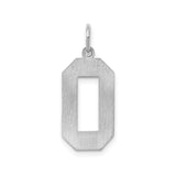 Sterling Silver Letter O Pendant, Octagon Cutout Initial Charm, Unisex Alphabet Jewelry